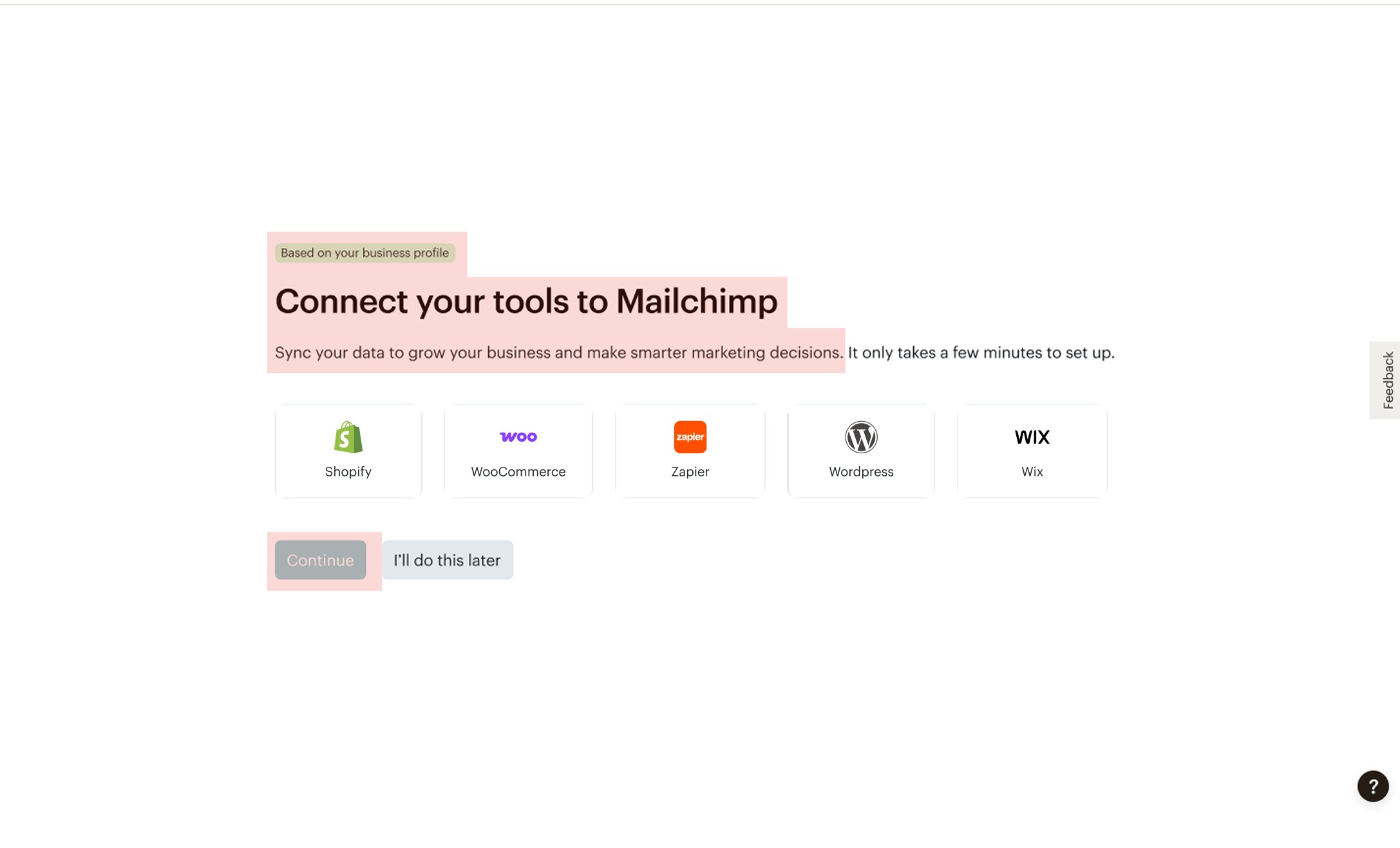 After: Connect your tools to Mailchimp