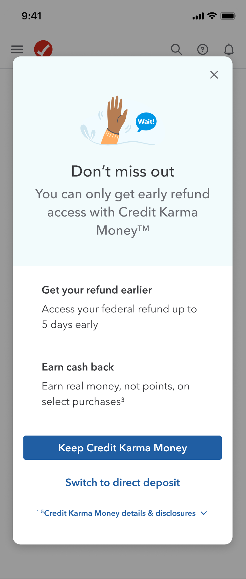 Tested: benefits list, mobile