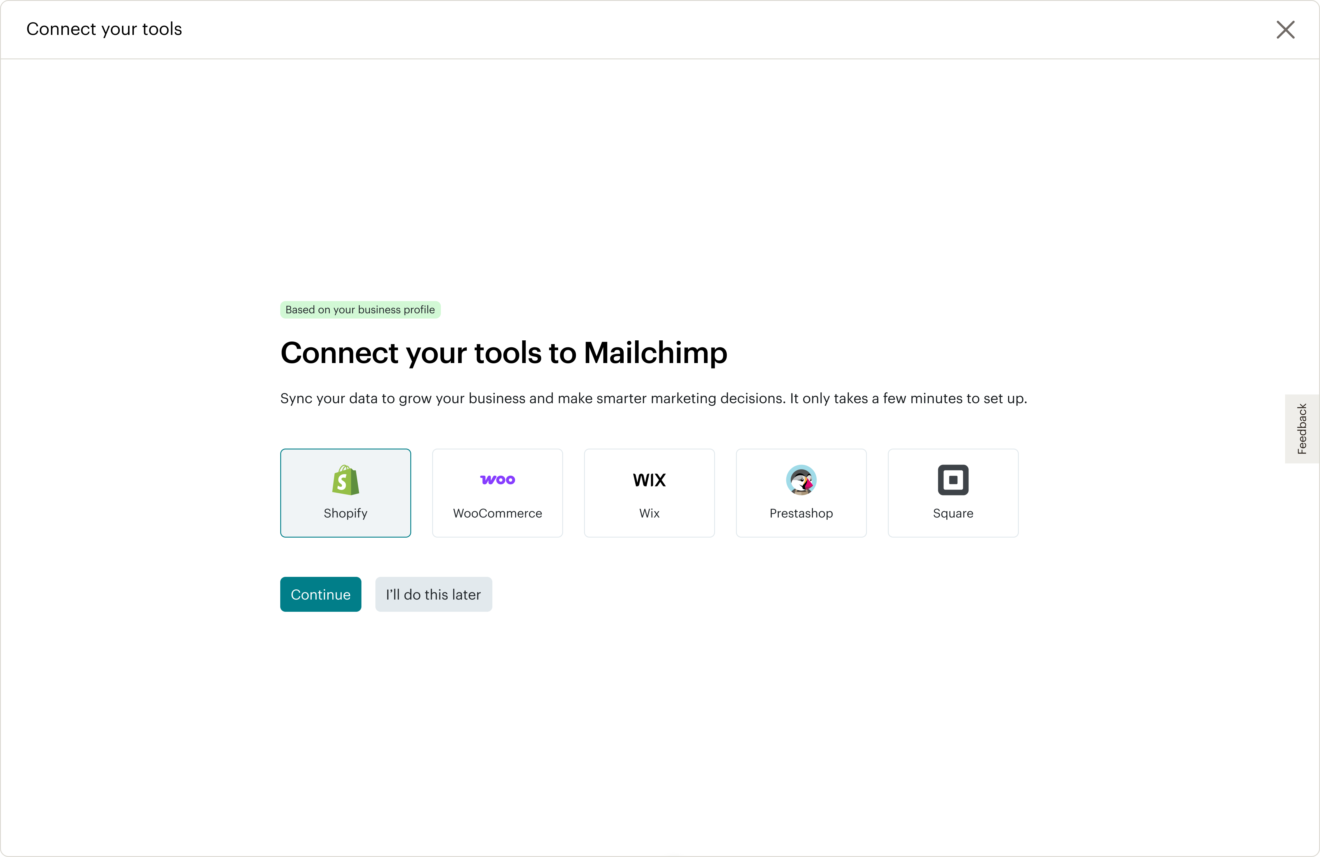 Connect your tools to Mailchimp